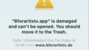 Bforartists.app is damaged...